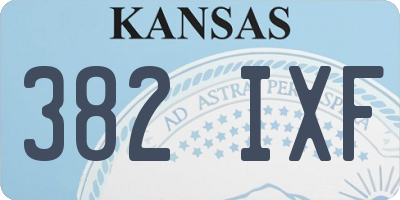 KS license plate 382IXF