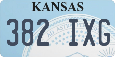 KS license plate 382IXG