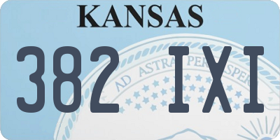 KS license plate 382IXI