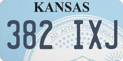 KS license plate 382IXJ