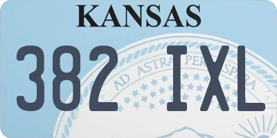 KS license plate 382IXL