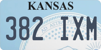 KS license plate 382IXM