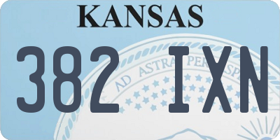 KS license plate 382IXN