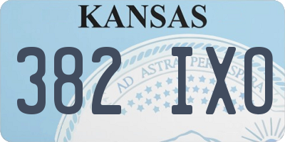 KS license plate 382IXO
