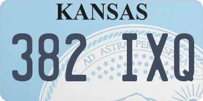 KS license plate 382IXQ