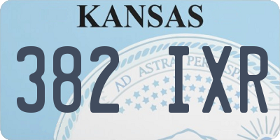 KS license plate 382IXR
