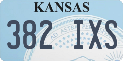 KS license plate 382IXS