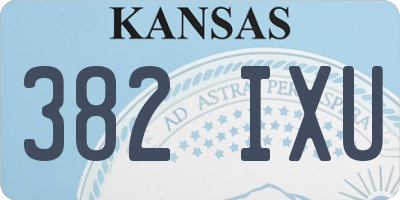 KS license plate 382IXU