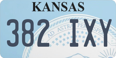 KS license plate 382IXY