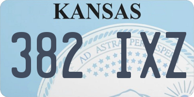 KS license plate 382IXZ