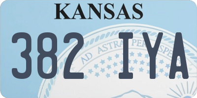 KS license plate 382IYA
