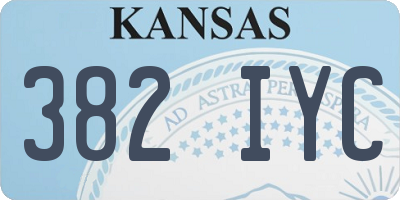 KS license plate 382IYC