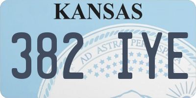 KS license plate 382IYE
