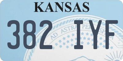 KS license plate 382IYF
