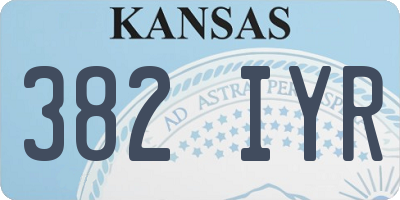 KS license plate 382IYR