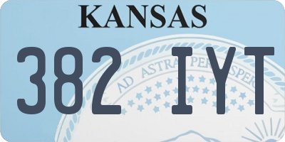 KS license plate 382IYT