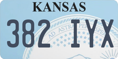 KS license plate 382IYX