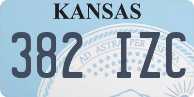 KS license plate 382IZC