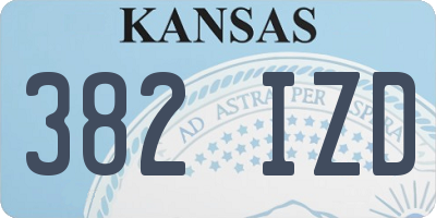 KS license plate 382IZD