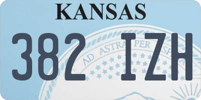 KS license plate 382IZH