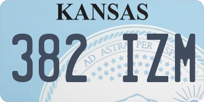 KS license plate 382IZM