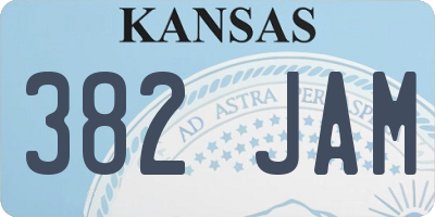 KS license plate 382JAM