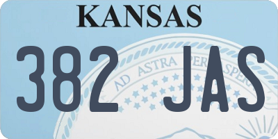 KS license plate 382JAS