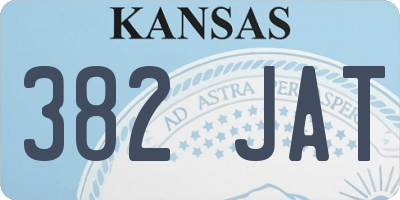 KS license plate 382JAT