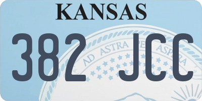 KS license plate 382JCC