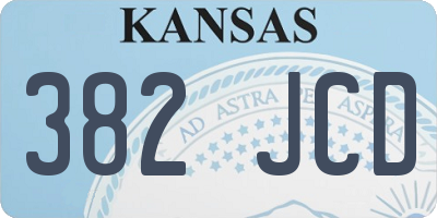 KS license plate 382JCD