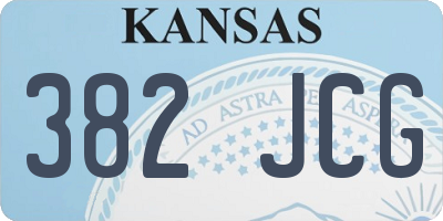 KS license plate 382JCG
