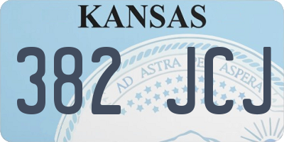 KS license plate 382JCJ