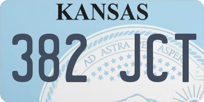 KS license plate 382JCT