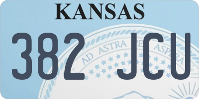 KS license plate 382JCU