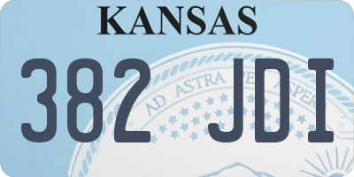 KS license plate 382JDI