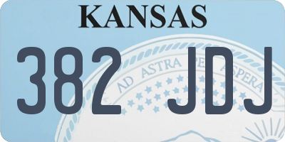 KS license plate 382JDJ