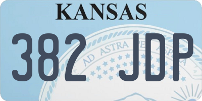 KS license plate 382JDP