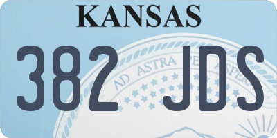 KS license plate 382JDS