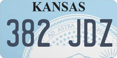 KS license plate 382JDZ