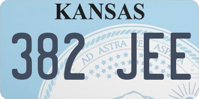 KS license plate 382JEE