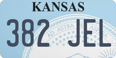 KS license plate 382JEL