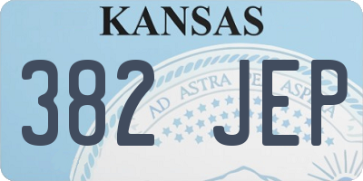 KS license plate 382JEP