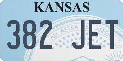 KS license plate 382JET