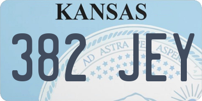 KS license plate 382JEY