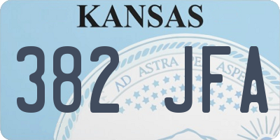 KS license plate 382JFA