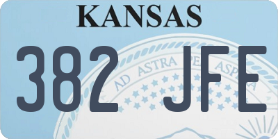 KS license plate 382JFE