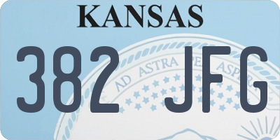 KS license plate 382JFG