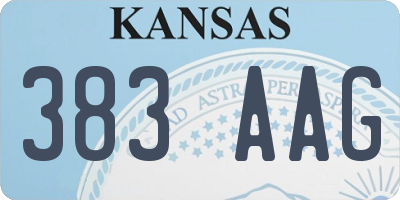 KS license plate 383AAG