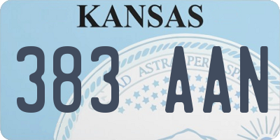 KS license plate 383AAN