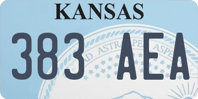 KS license plate 383AEA